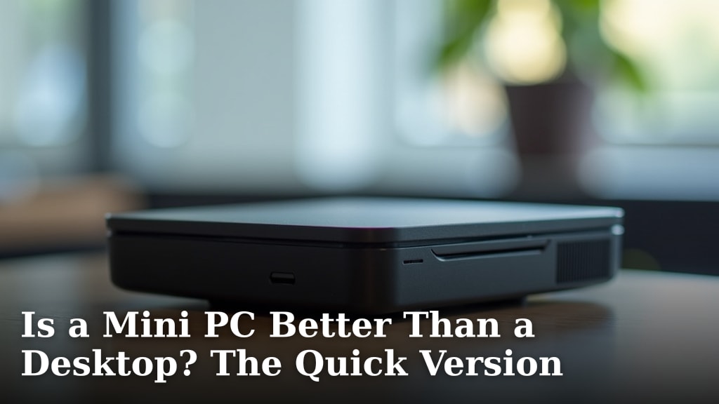 Is a Mini PC Better Than a Desktop? The Quick Version